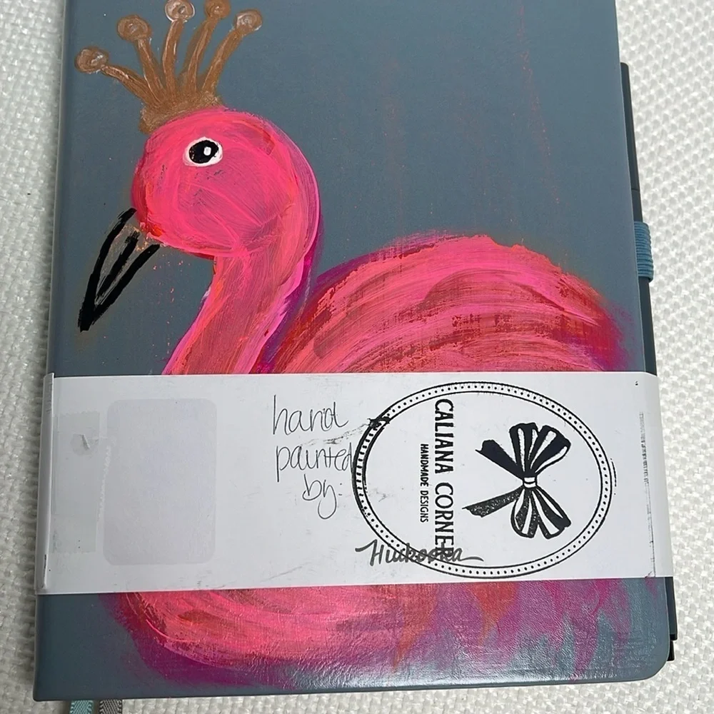 NWT Journal and Pen Set Hand-painted Hard Cover Ruled Paper Notebook 100 GSM
